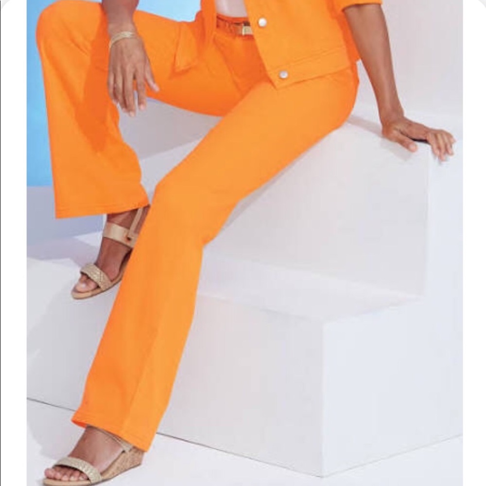 Tangerine Pull On Pants, Petite Medium 8/10 NEW!